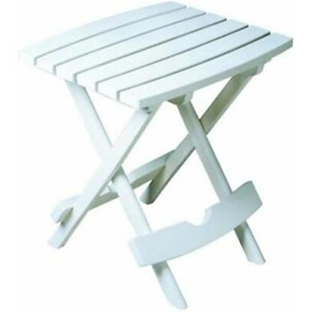 Adams Mfg Adams Manufacturing 844194 Quik Fold Portable Resin Side Table; White 844194